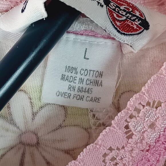 Vintage Scanty Tank Top Y2k 90's Large Lace Heart Daisy Twee Girlcore Festival - Picture 4 of 8